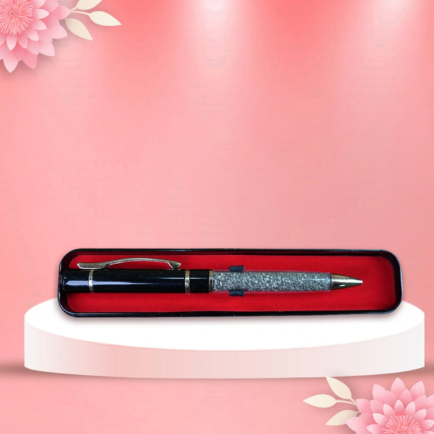 Abhimantrit Pyrite Pen, Black & Gold