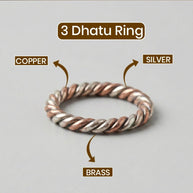 3 Dhatu Ring [Copper, Silver, Brass] - Aditya Kundali