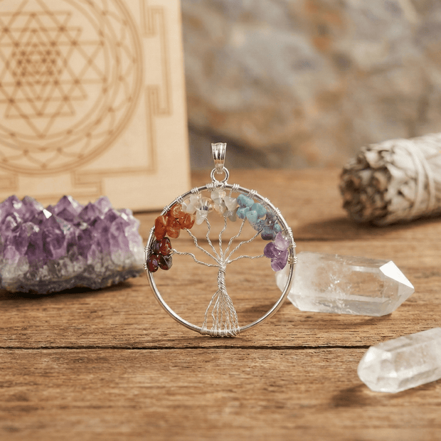 7 Chakra Tree of Life Pendant - Aditya Kundali