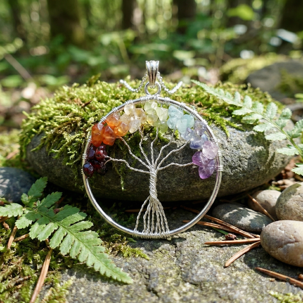 7 Chakra Tree of Life Pendant - Aditya Kundali