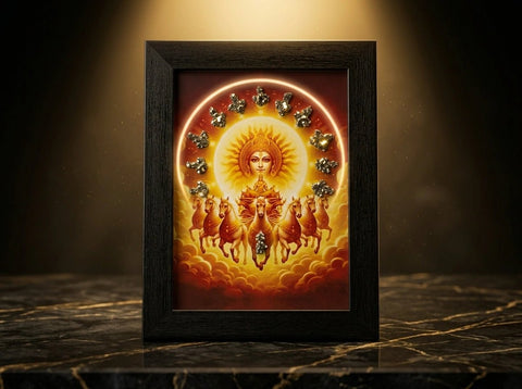 7 Horses Pyrite Painting - Aditya Kundali