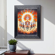 7 Horses Pyrite Painting - Aditya Kundali