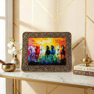 7 Rainbow Horses Frame - Aditya Kundali