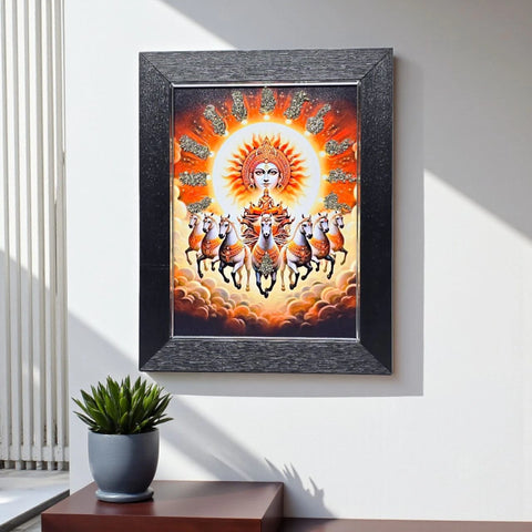7 Horses Pyrite Painting by Aditya Kundli