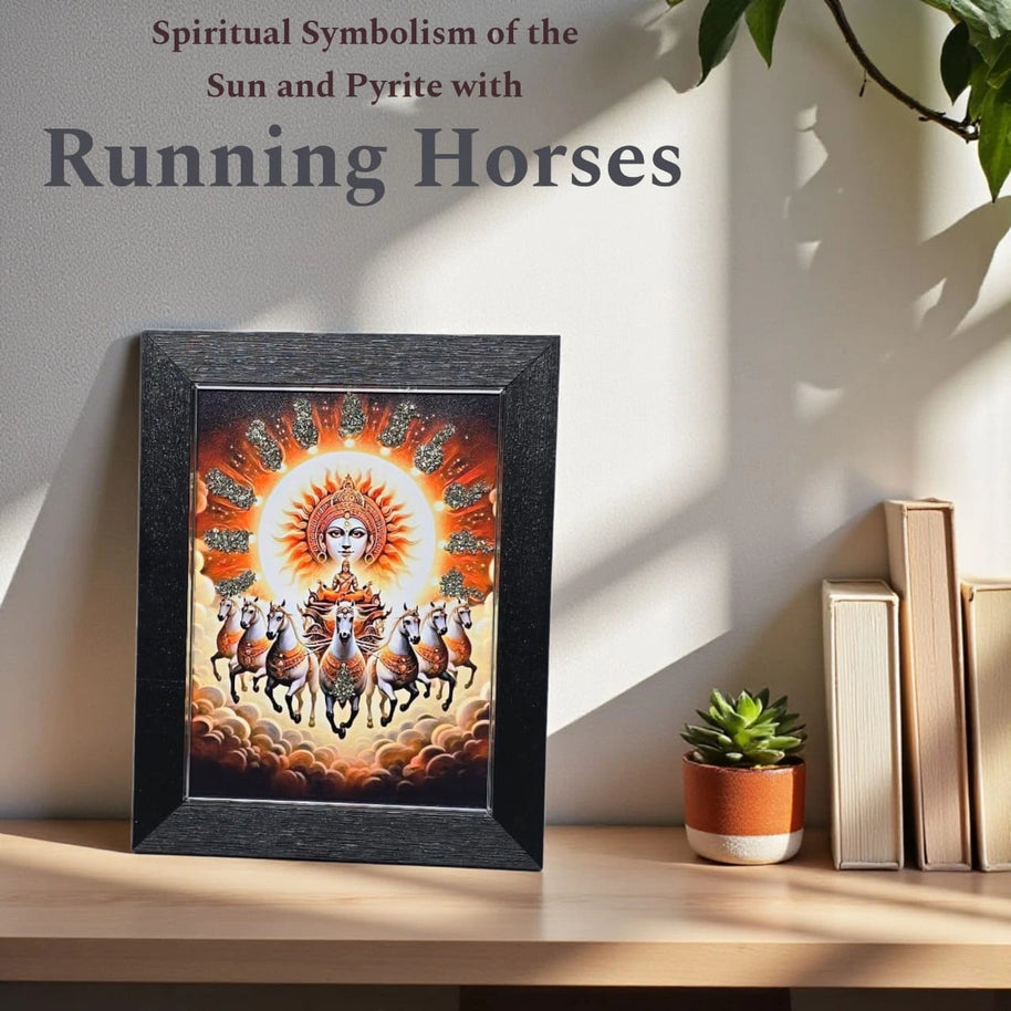 7 Horses Pyrite Painting by Aditya Kundli