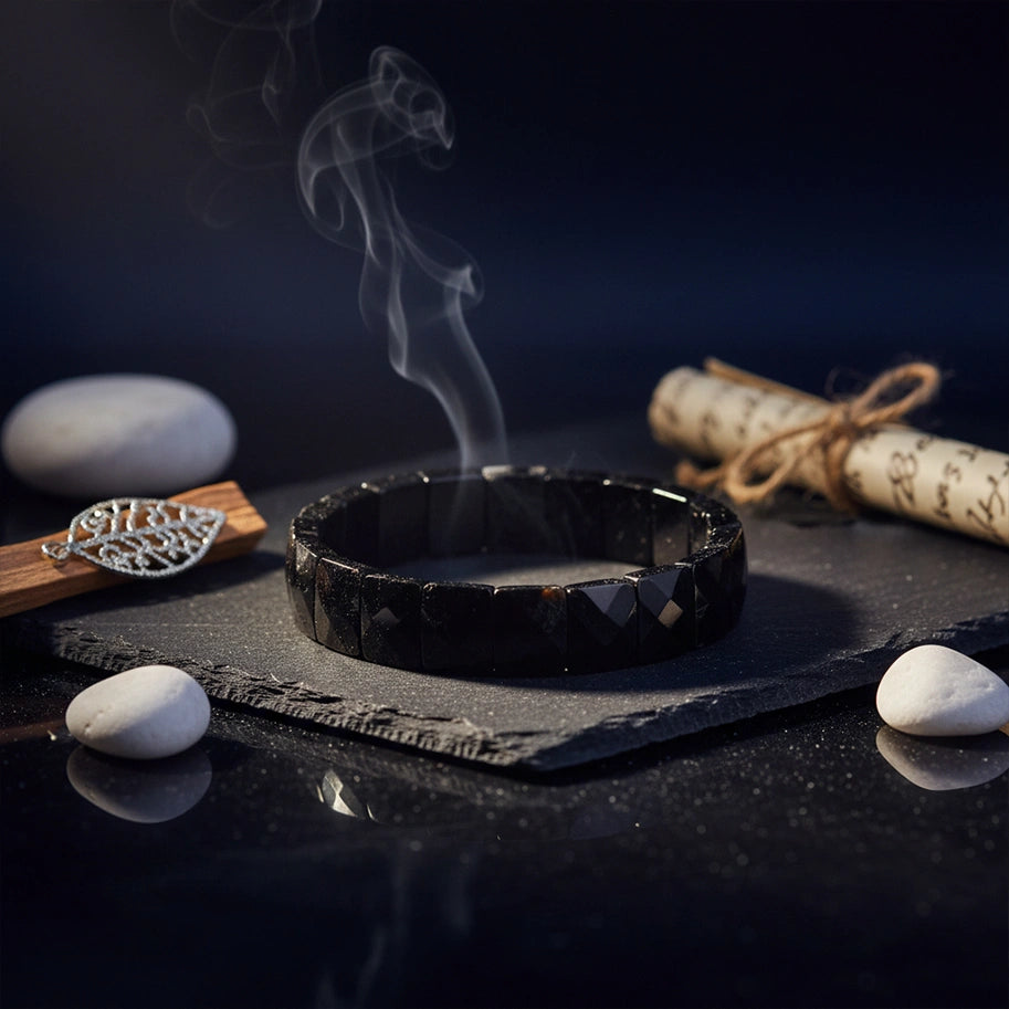 Abhimantrit Black Tourmaline Bracelet By Aditya Kundli