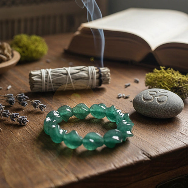 Abhimantrit Green Aventurine Bracelet By Aditya Kundli