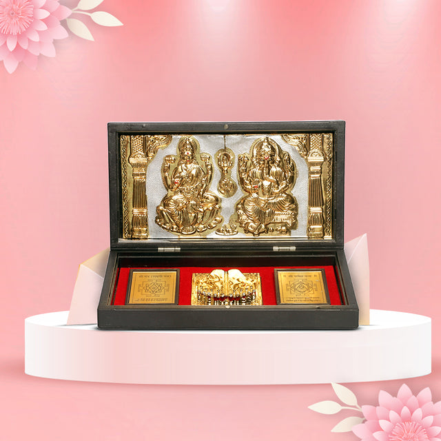 Abhimantrit Laxmi Ganesh Charan Yantra Set