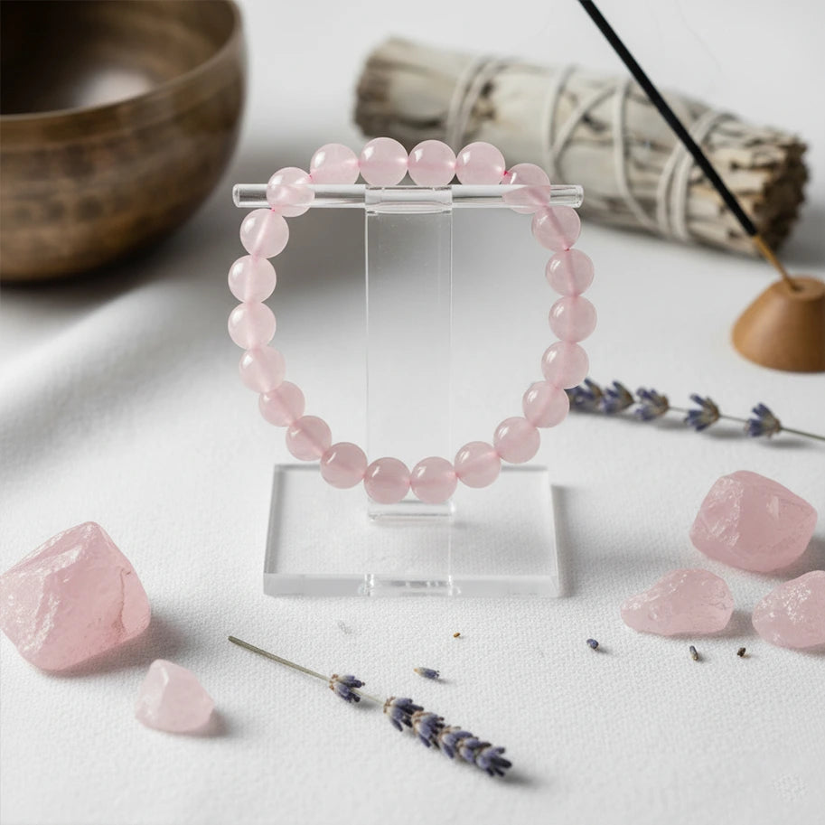Abhimantrit Rose Quartz Bracelet By Aditya Kundli