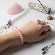 Abhimantrit Rose Quartz Bracelet By Aditya Kundli