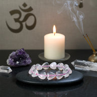 Rose Quartz Heart Bracelet