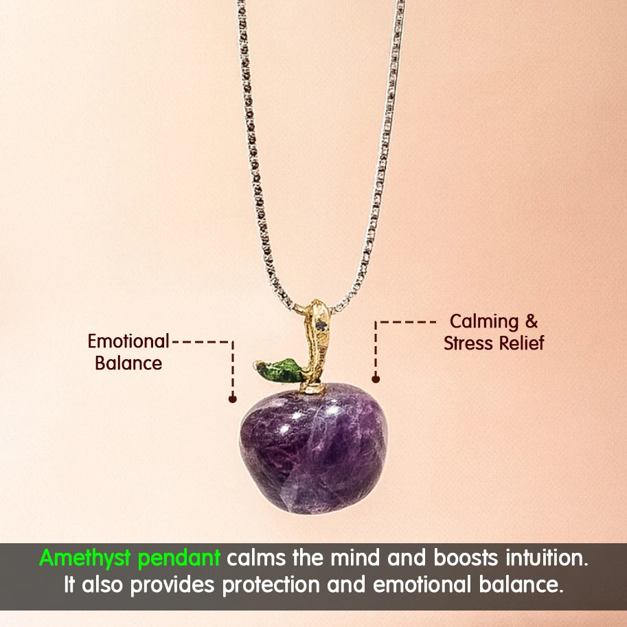 Amethyst Apple Pendant