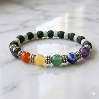 Seven Chakra With Lava Bracelet