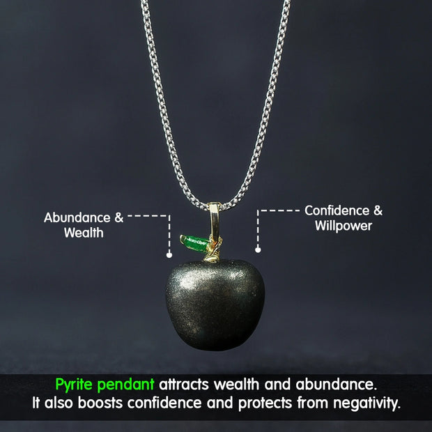 Pyrite Apple Pendant