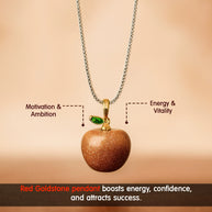 Red Goldstone Apple Pendant
