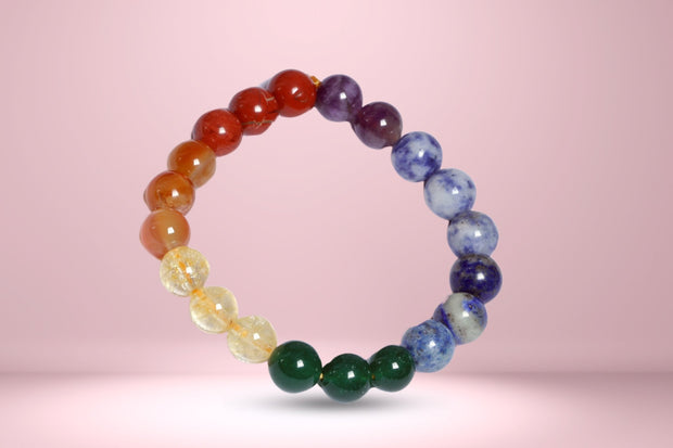 Abhimantrit 7 Chakra Bracelet for Women - Aditya Kundali