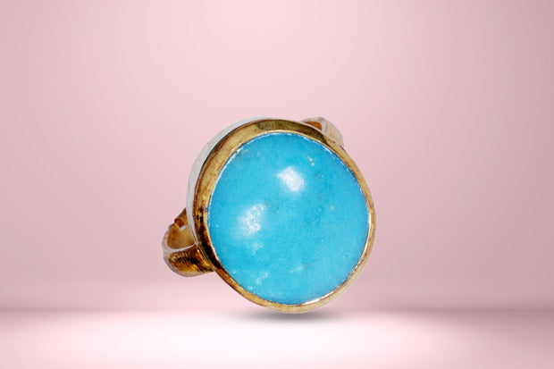 Abhimantrit American Firoza Ring - Aditya Kundali