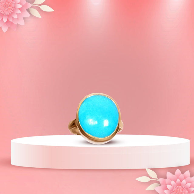 Abhimantrit American Firoza Ring - Aditya Kundali