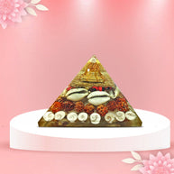 Abhimantrit Crystal Pyramid with Rudraksha - Aditya Kundali