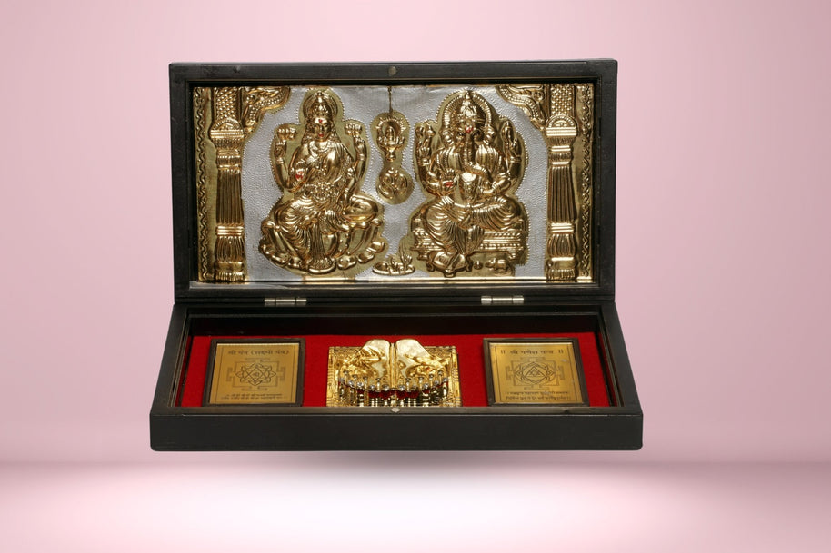 Abhimantrit Laxmi Ganesh Charan Yantra Set - Aditya Kundali