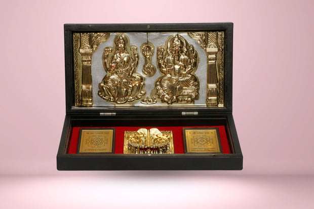 Abhimantrit Laxmi Ganesh Charan Yantra Set - Aditya Kundali