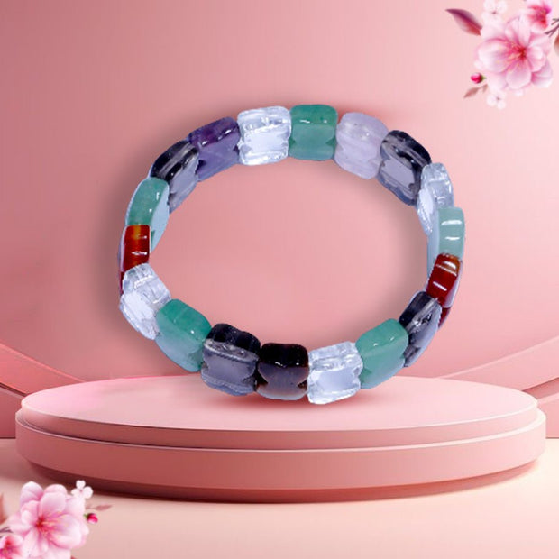 Abhimantrit Mix Crystal Band Bracelet - Aditya Kundali