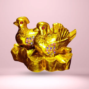 Abhimantrit Natchcart Swan Couple with Heart Statue - Aditya Kundali