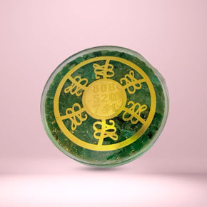 Abhimantrit Natural Green Aventurine Coaster - Aditya Kundali