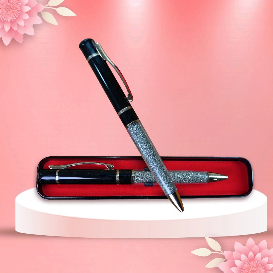 Abhimantrit Pyrite Pen, Black & Gold - Aditya Kundali