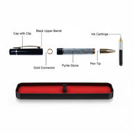 Abhimantrit Pyrite Pen, Black & Gold - Aditya Kundali