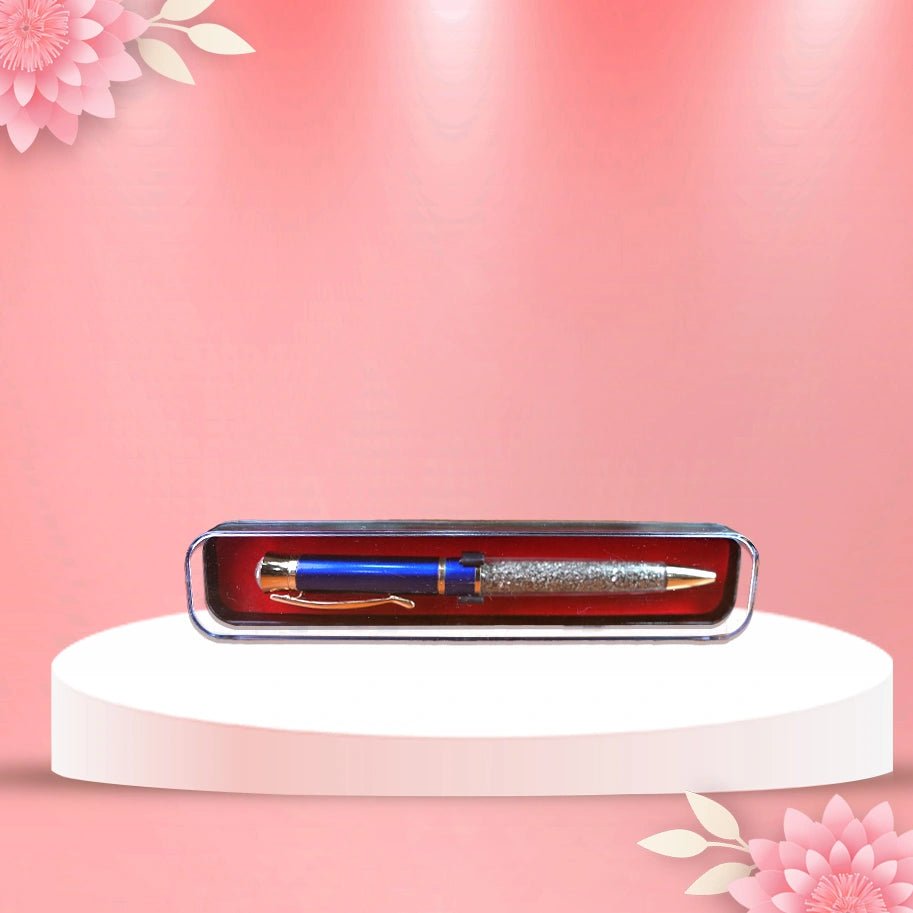 Abhimantrit Pyrite Pen, Blue & Gold - Aditya Kundali