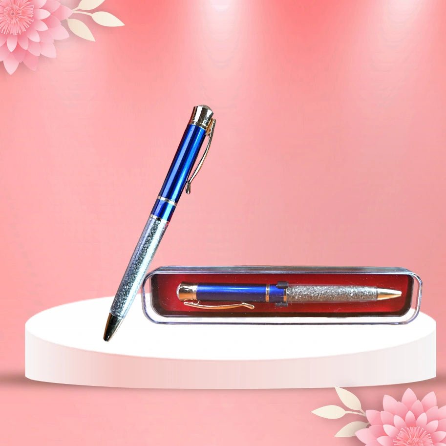 Abhimantrit Pyrite Pen, Blue & Gold - Aditya Kundali