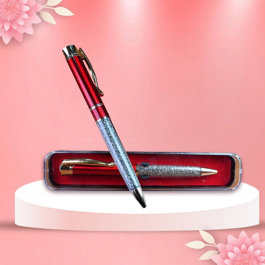 Abhimantrit Pyrite Pen, Red & Gold - Aditya Kundali