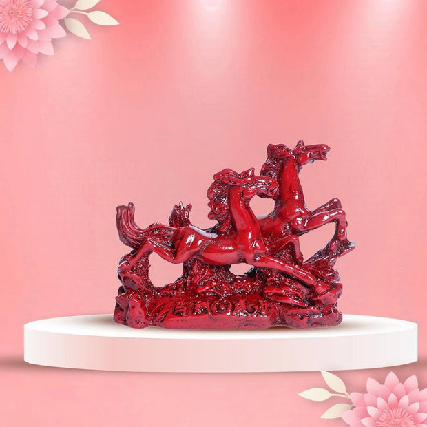 Abhimantrit Red Running Horses By Aditya Kundli - Aditya Kundali