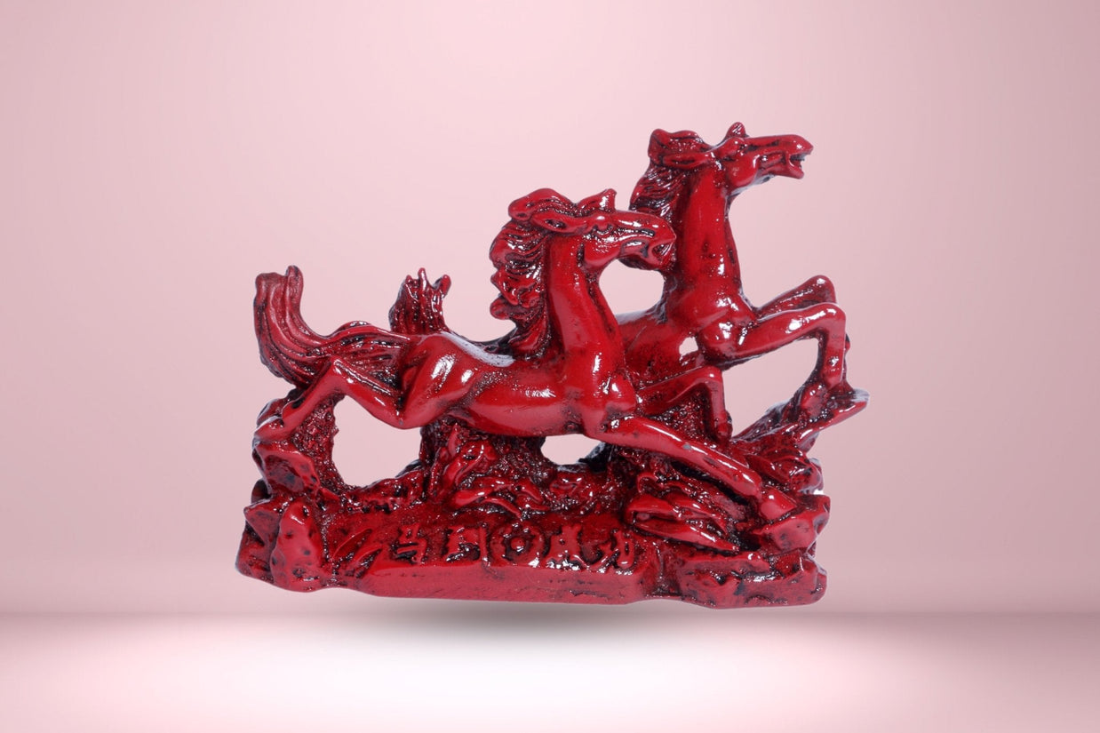 Abhimantrit Red Running Horses for Growth In Job and Business - Aditya Kundali