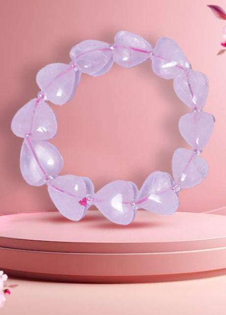 Abhimantrit Rose Quartz Heart Bracelet - Aditya Kundali