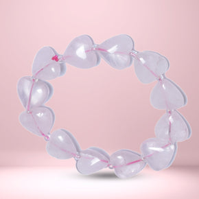 Abhimantrit Rose Quartz Heart Bracelet - Aditya Kundali