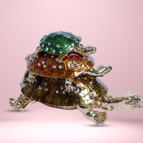 Abhimantrit Tripler Tortoise Statue - Aditya Kundali