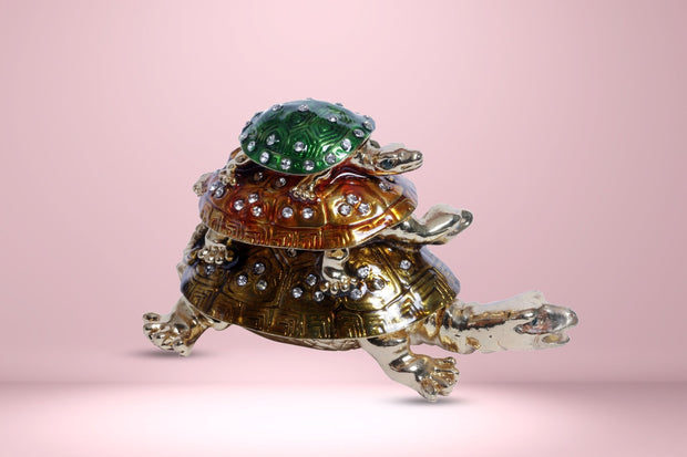 Abhimantrit Tripler Tortoise Statue - Aditya Kundali