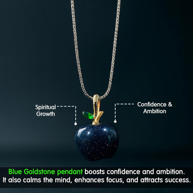 Blue Goldstone Apple Pendant - Aditya Kundali