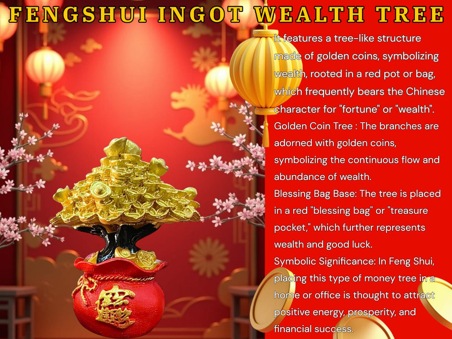 Feng Shui Ingot Wealth Coin Tree by Aditya Kundli - Aditya Kundali