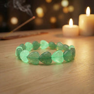 Green Aventurine Heart Shape Bracelet - Aditya Kundali