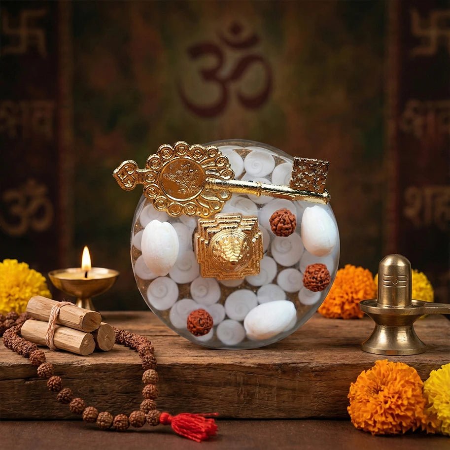 Kuber Key & Shri Yantra Plate - Aditya Kundali