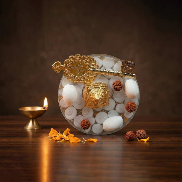 Kuber Key & Shri Yantra Plate - Aditya Kundali