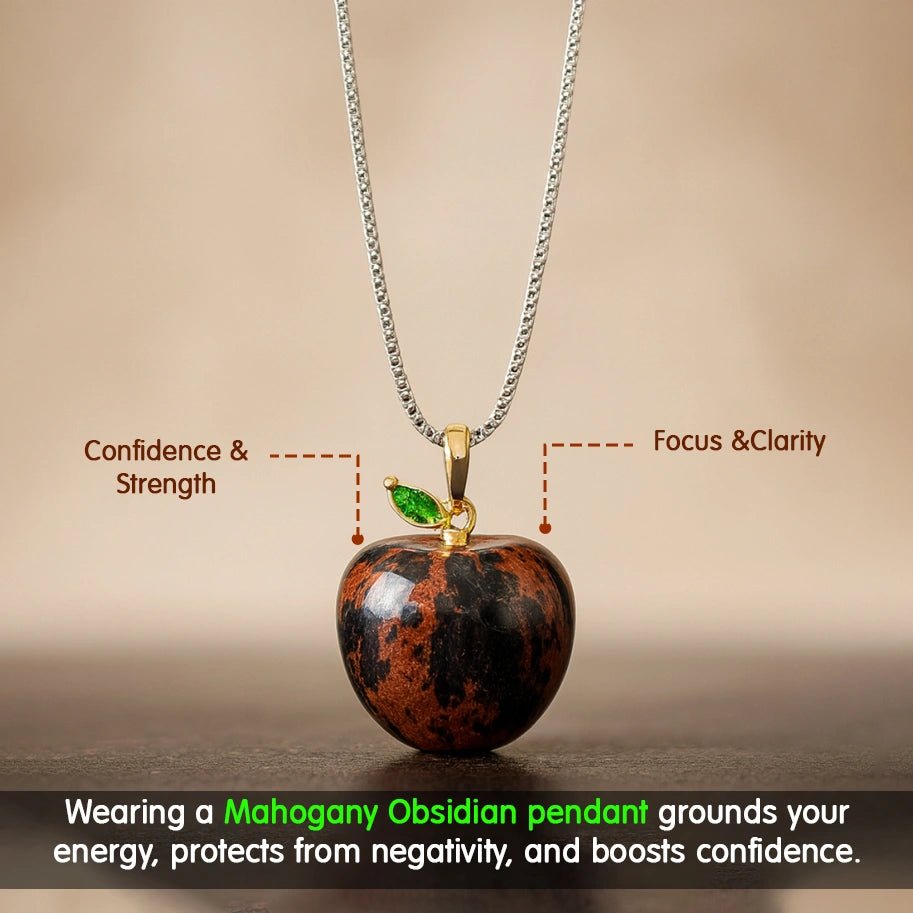 Mohogany Obsidian Apple Pendant - Aditya Kundali