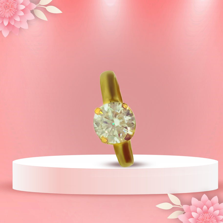 Moissanite Stone Ring - By Aditya Kundli - Aditya Kundali