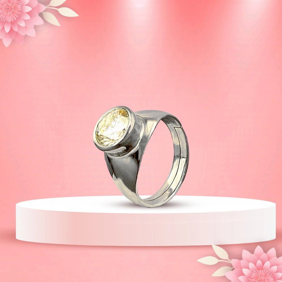 Moissanite Stone Ring (Silver) - Aditya Kundali