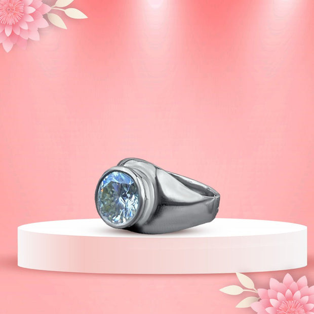 Moissanite Stone Ring (Silver) - By Aditya Kundli - Aditya Kundali