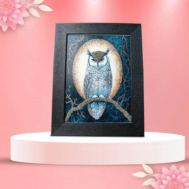 Owl Pyrite Frame - Aditya Kundali