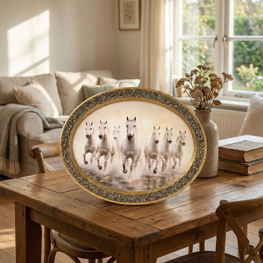 Pyrite 7 Horses Plate - Aditya Kundali